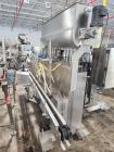 Used Acasi Model Tru-PI-12-V Automatic Inline Piston Filling Line Last Running Sauces. Consists of (2) Acasi Model Tru-12-VS Fillers, Resina Model NRC 40 inline quill capper, Acasi Trucap8-Vib capper...