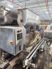 Used Acasi Model Tru-PI-12-V Automatic Inline Piston Filling Line Last Running Sauces. Consists of (2) Acasi Model Tru-12-VS Fillers, Resina Model NRC 40 inline quill capper, Acasi Trucap8-Vib capper...