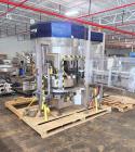 Used Acasi Model Tru-PI-12-V Automatic Inline Piston Filling Line Last Running Sauces. Consists of (2) Acasi Model Tru-12-VS Fillers, Resina Model NRC 40 inline quill capper, Acasi Trucap8-Vib capper...