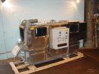 USED: Adams Engineering JBS 240 water filling line, 5 BPM (250-300BPH) 5 and 3 gallon. Adams Engineering stainless steel 2 head filler/capper. Conveyor: 4-1/2