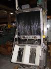USED: Adams Engineering JBS 240 water filling line, 5 BPM (250-300BPH) 5 and 3 gallon. Adams Engineering stainless steel 2 head filler/capper. Conveyor: 4-1/2