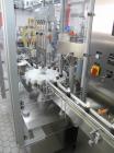 Used Bosch MRF 1010 Bottle Filling/Closing Machine. Filling range 0.1 - 8.5 fl oz (0.5 - 250 ml), output 3,000 bottles an hour. 4 Filling stations with rotary slide piston pumps, capper, torque-screw...