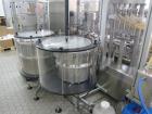 Used Bosch MRF 1010 Bottle Filling/Closing Machine. Filling range 0.1 - 8.5 fl oz (0.5 - 250 ml), output 3,000 bottles an hour. 4 Filling stations with rotary slide piston pumps, capper, torque-screw...