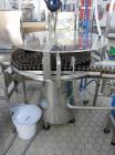Used Bosch MRF 1010 Bottle Filling/Closing Machine. Filling range 0.1 - 8.5 fl oz (0.5 - 250 ml), output 3,000 bottles an hour. 4 Filling stations with rotary slide piston pumps, capper, torque-screw...