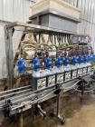 Used Inline Filling Systems Complete Liquid Filling Line. Line Consists of 10 Head Inline Fillers, Kapsall Model A6-R Capper with Integrated Cap Elevator and Centrifugal Cap Sorter, Dual Belt, Kapsal...