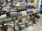 Used Inline Filling Systems Complete Liquid Filling Line. Line Consists of 10 Head Inline Fillers, Kapsall Model A6-R Capper with Integrated Cap Elevator and Centrifugal Cap Sorter, Dual Belt, Kapsal...