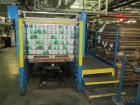 Used Complete Theile Paint Can Filling Line.  Line consists of a General Conveyor Systems semi-automatic can depalletizer, Mateer Burt 4086 roll through labeler with Valco cold glue lap seal, Thiele ...