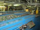 Used Complete Theile Paint Can Filling Line.  Line consists of a General Conveyor Systems semi-automatic can depalletizer, Mateer Burt 4086 roll through labeler with Valco cold glue lap seal, Thiele ...