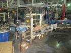Used Complete Theile Paint Can Filling Line.  Line consists of a General Conveyor Systems semi-automatic can depalletizer, Mateer Burt 4086 roll through labeler with Valco cold glue lap seal, Thiele ...