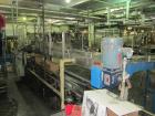 Used Complete Theile Paint Can Filling Line.  Line consists of a General Conveyor Systems semi-automatic can depalletizer, Mateer Burt 4086 roll through labeler with Valco cold glue lap seal, Thiele ...