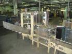 Used Complete Theile Paint Can Filling Line.  Line consists of a General Conveyor Systems semi-automatic can depalletizer, Mateer Burt 4086 roll through labeler with Valco cold glue lap seal, Thiele ...