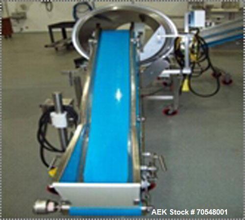 Used Complete Pizza Processing and Packaging Line.  Line consists of Pizzamatic sauce depositors, cheese shredders, transfer conveyors, Pizzamatic waterfall cheese applicator, sausage applicator, pep...