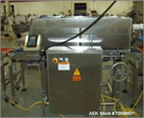 Used Complete Pizza Processing and Packaging Line.  Line consists of Pizzamatic sauce depositors, cheese shredders, transfer conveyors, Pizzamatic waterfall cheese applicator, sausage applicator, pep...