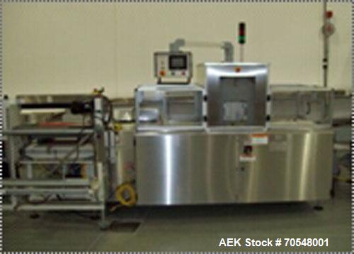 Used Complete Pizza Processing and Packaging Line.  Line consists of Pizzamatic sauce depositors, cheese shredders, transfer conveyors, Pizzamatic waterfall cheese applicator, sausage applicator, pep...