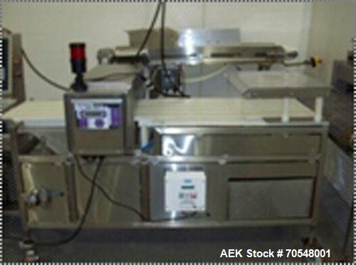 Used Complete Pizza Processing and Packaging Line.  Line consists of Pizzamatic sauce depositors, cheese shredders, transfer conveyors, Pizzamatic waterfall cheese applicator, sausage applicator, pep...