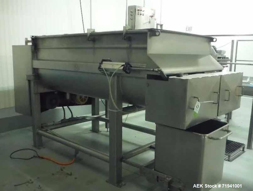 Used Complete Flexline Frozen Meal Kitchen and Assembly Production Line. Accuracy: Precision meal component placement within a tray. Variety: 11 depositing stations for meal components, sauce, glaze ...