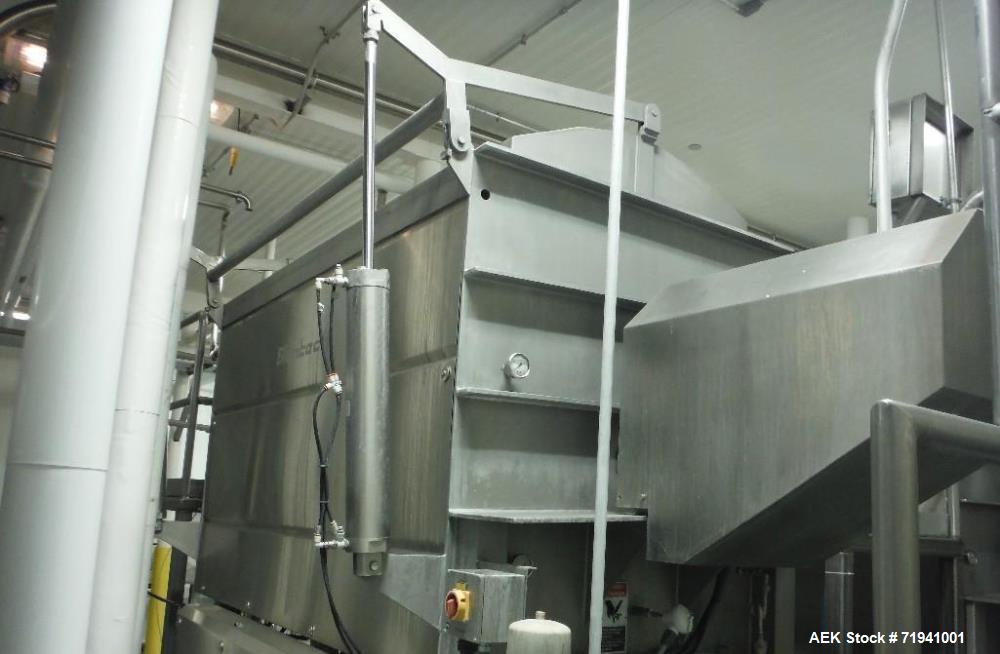 Used Complete Flexline Frozen Meal Kitchen and Assembly Production Line. Accuracy: Precision meal component placement within a tray. Variety: 11 depositing stations for meal components, sauce, glaze ...