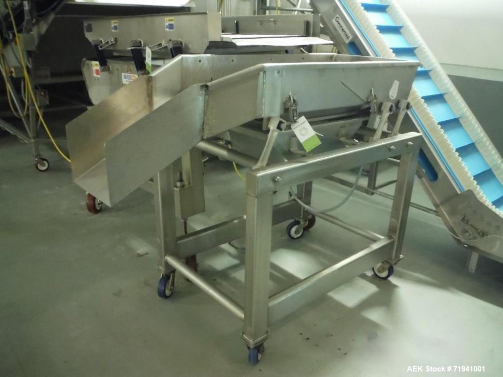 Used Complete Flexline Frozen Meal Kitchen and Assembly Production Line. Accuracy: Precision meal component placement within a tray. Variety: 11 depositing stations for meal components, sauce, glaze ...