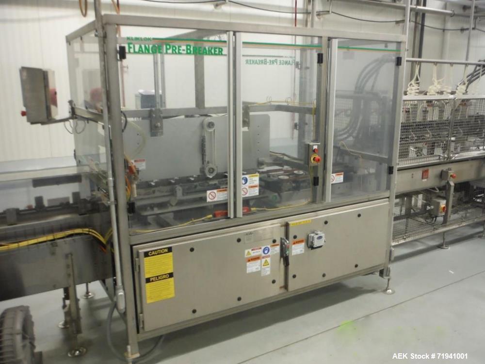 Used Complete Flexline Frozen Meal Kitchen and Assembly Production Line. Accuracy: Precision meal component placement within a tray. Variety: 11 depositing stations for meal components, sauce, glaze ...