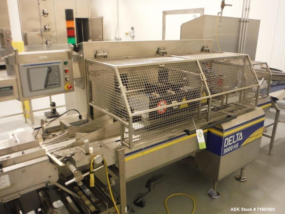 Used Complete Flexline Frozen Meal Kitchen and Assembly Production Line. Accuracy: Precision meal component placement within a tray. Variety: 11 depositing stations for meal components, sauce, glaze ...