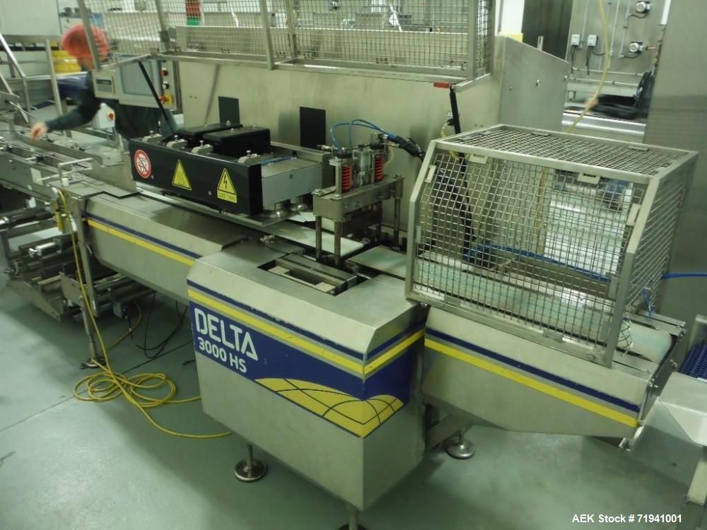 Used Complete Flexline Frozen Meal Kitchen and Assembly Production Line. Accuracy: Precision meal component placement within a tray. Variety: 11 depositing stations for meal components, sauce, glaze ...