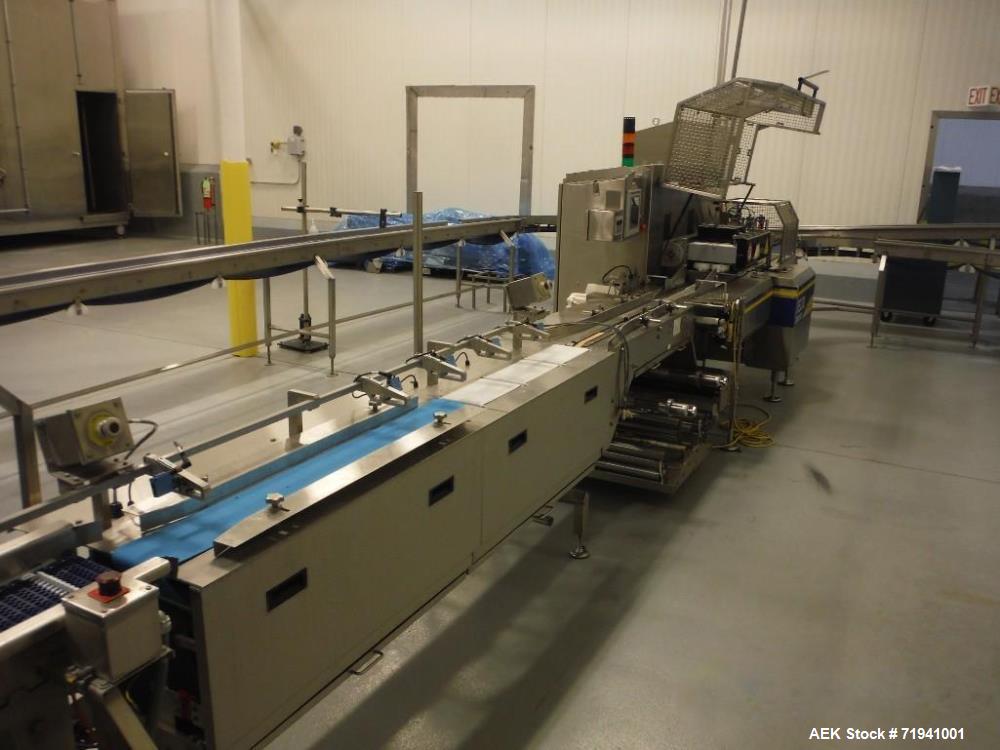 Used Complete Flexline Frozen Meal Kitchen and Assembly Production Line. Accuracy: Precision meal component placement within a tray. Variety: 11 depositing stations for meal components, sauce, glaze ...