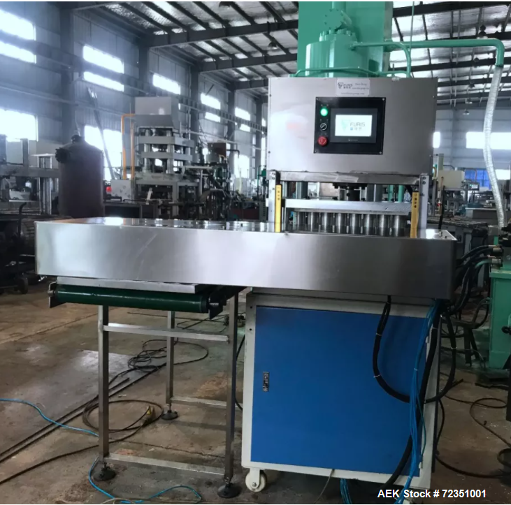 Used Bath Bomb Packaging Line, Including Wrapper, Bath Bomb Former, and Labeler