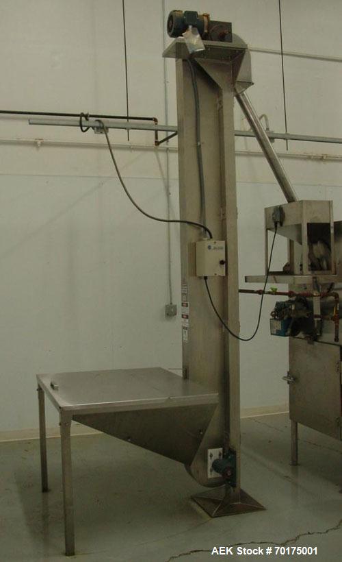 Used Cretors and Matrix Complete All Stainless Steel Popcorn Line from popper to bagger. Complete with Cretors feeder/elevator, model FT650E-X-K5-X; vertical feeder with dump hopper, Cretors popper m...