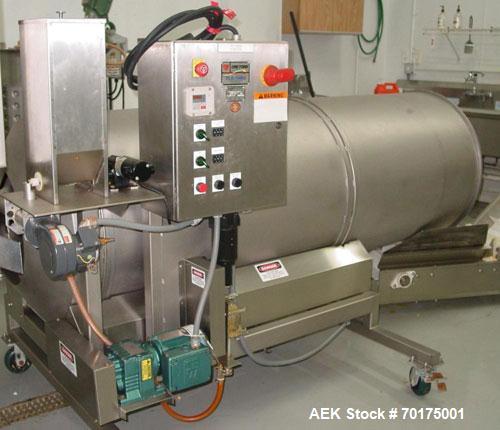 Used Cretors and Matrix Complete All Stainless Steel Popcorn Line from popper to bagger. Complete with Cretors feeder/elevator, model FT650E-X-K5-X; vertical feeder with dump hopper, Cretors popper m...