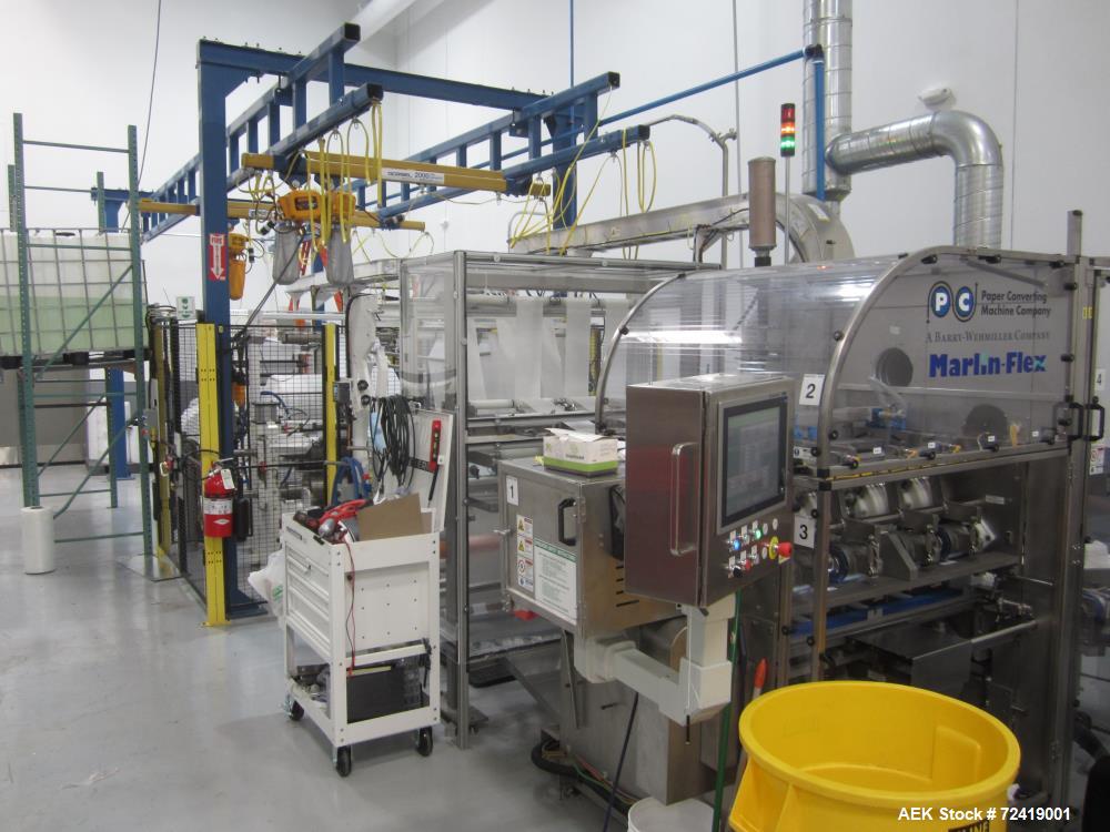 Used- Paper Converting Machine Company Alcohol Wet Wipes Converting and Wrapping