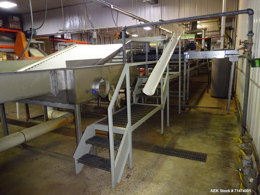 Used Durand-Wayland Fruit Sizing, Polishing and Bag Packaging Line
