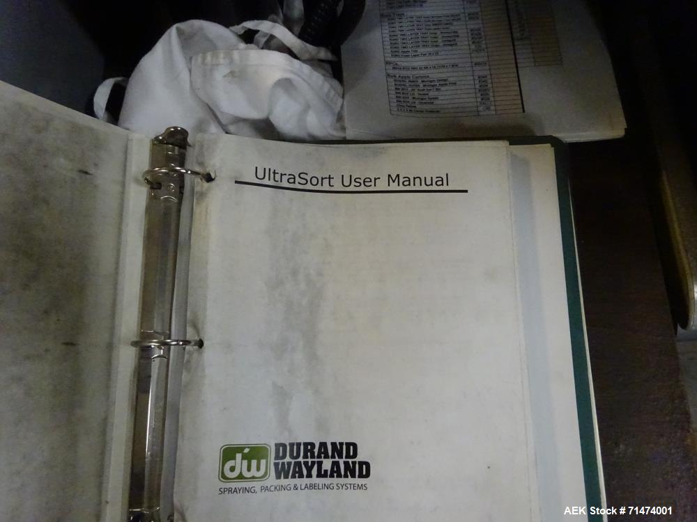 Used Durand-Wayland Fruit Sizing, Polishing and Bag Packaging Line