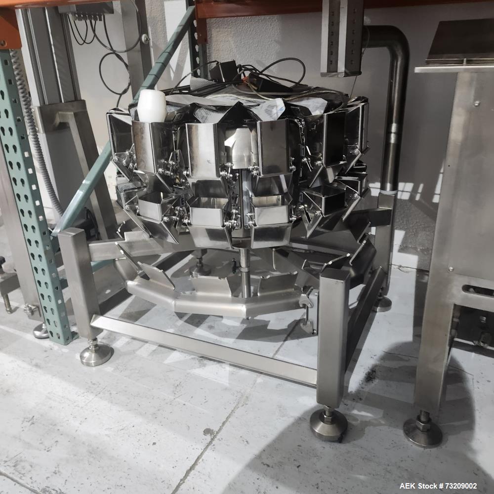 Used WeighPack Jar/Bottle Filling Line – 14-Head Scale, Capper, Labeler & Sealer