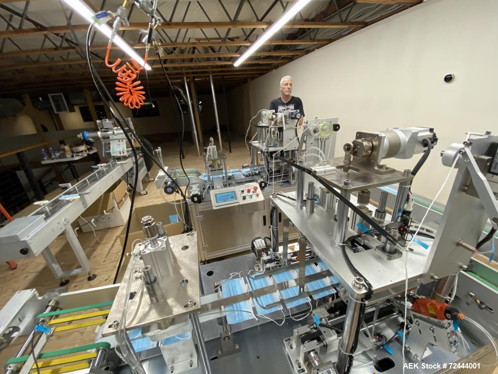 Used PPE Face Mask Converting & Wrapping Line – Ultrasonic Welding & Flow Wrappers