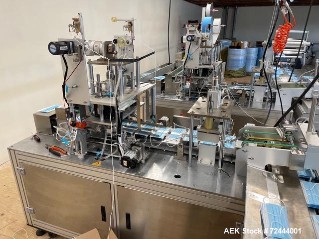 Used PPE Face Mask Converting & Wrapping Line – Ultrasonic Welding & Flow Wrappers