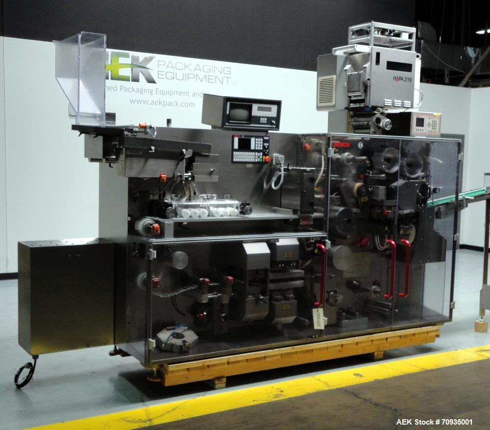 Used Bosch Pharmaceutical Blister Pack and Cartoner Solid Dose Packaging System