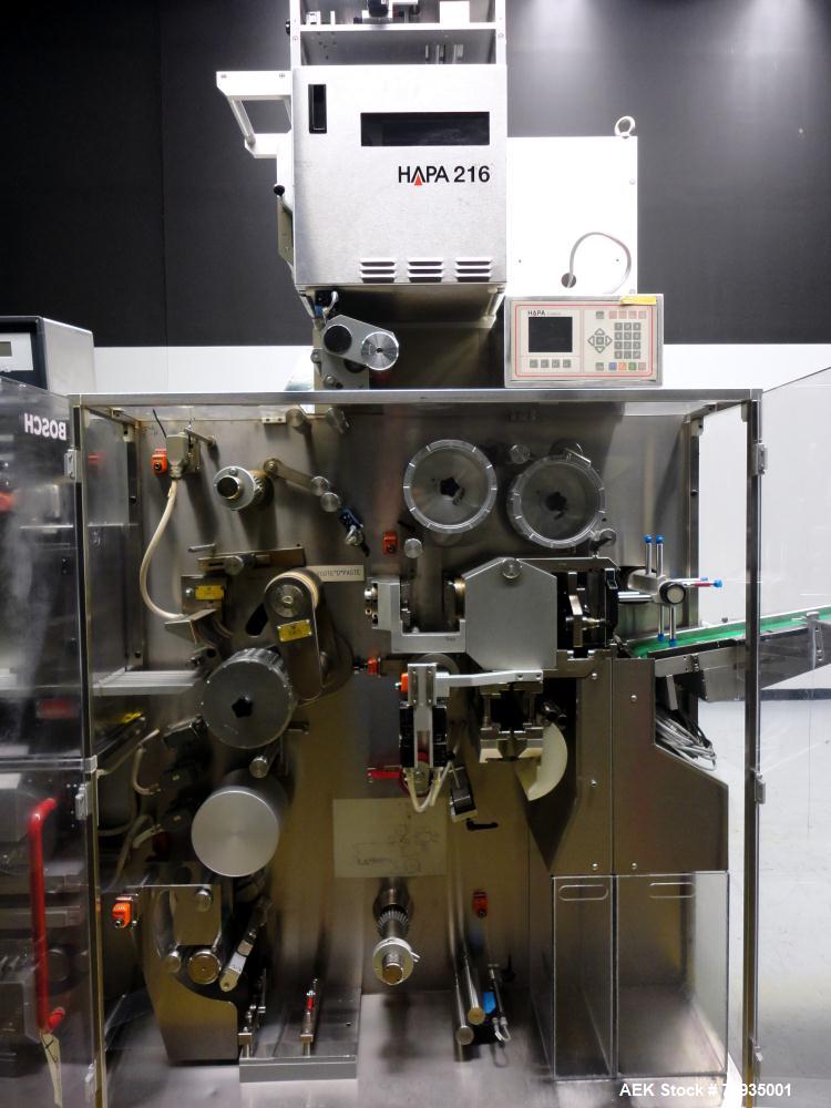 Used Bosch Pharmaceutical Blister Pack and Cartoner Solid Dose Packaging System