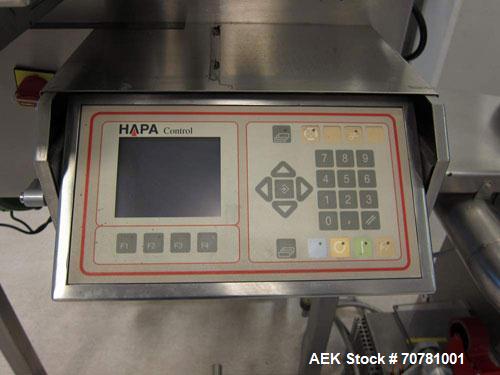 Used IMA TR-135 blister packaging line consisting of the following: IMA model TR-135 blister packaging machine. Has blister size range (Width) 30mm-88mm x (Length) 60mm-135mm x (Depth) 3mm-12mm. Spee...