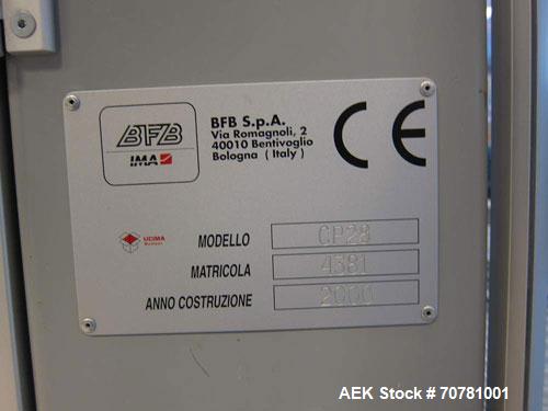Used IMA TR-135 blister packaging line consisting of the following: IMA model TR-135 blister packaging machine. Has blister size range (Width) 30mm-88mm x (Length) 60mm-135mm x (Depth) 3mm-12mm. Spee...
