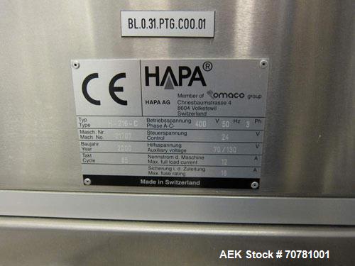Used IMA TR-135 blister packaging line consisting of the following: IMA model TR-135 blister packaging machine. Has blister size range (Width) 30mm-88mm x (Length) 60mm-135mm x (Depth) 3mm-12mm. Spee...