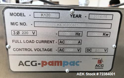 Used- ACG-Pampac Blister Pack Line