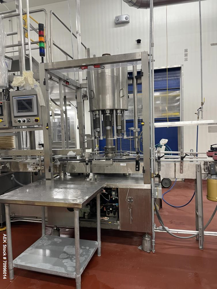 Used All-Fill 24 Station Dual Head Rotary Auger/Powder Filling Line for Bottles or Cannisters! Consists of Sentry double high depalletizer with slip sheet removal, single filer, Sentry lowerator with...