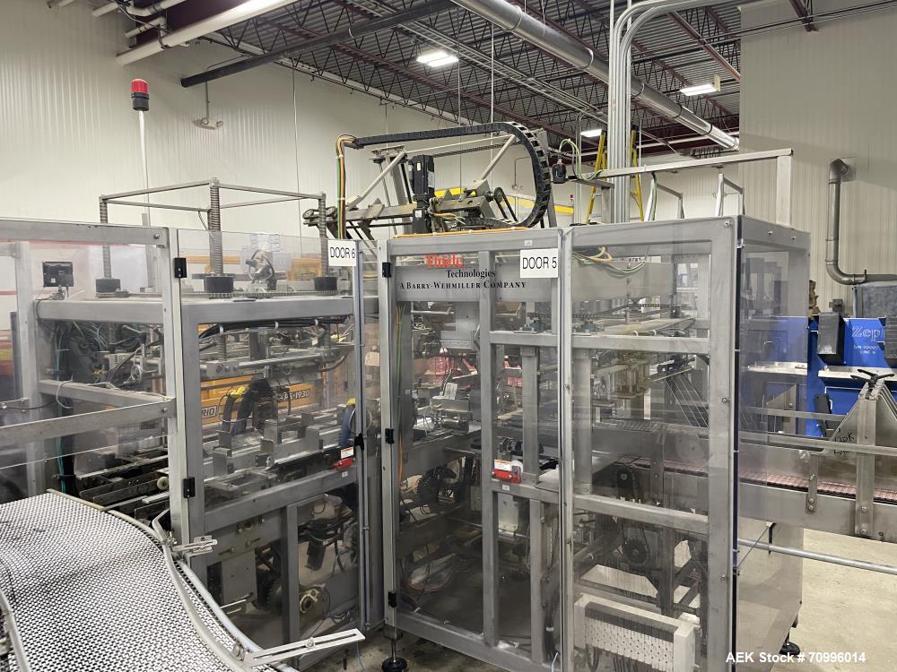 Used All-Fill 24 Station Dual Head Rotary Auger/Powder Filling Line for Bottles or Cannisters! Consists of Sentry double high depalletizer with slip sheet removal, single filer, Sentry lowerator with...