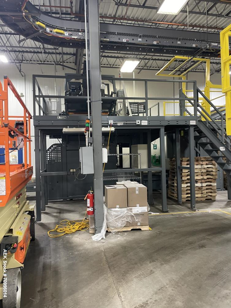 Used All-Fill 24 Station Dual Head Rotary Auger/Powder Filling Line for Bottles or Cannisters! Consists of Sentry double high depalletizer with slip sheet removal, single filer, Sentry lowerator with...
