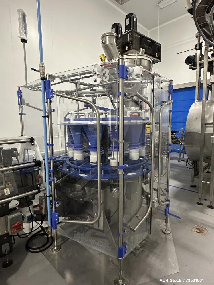 Complete Rotary Powder Filler Line with Labeler, Capper, Case Packer – Never Used