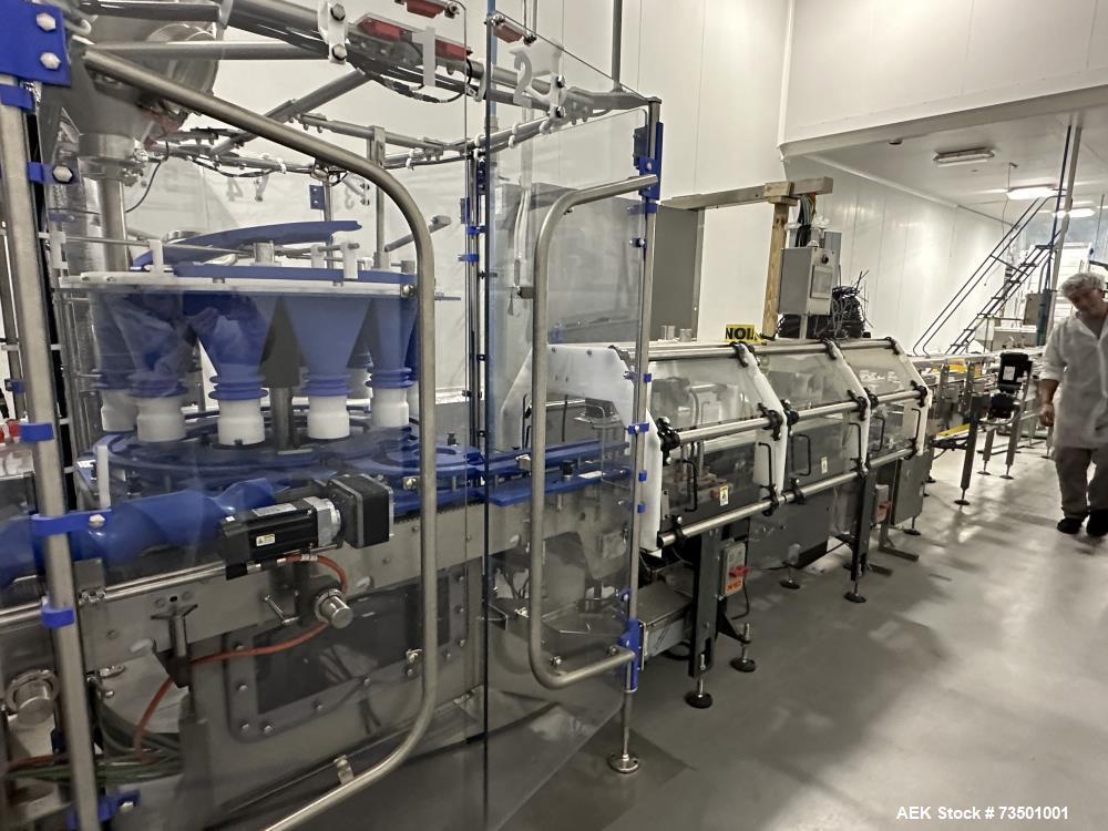 Complete Rotary Powder Filler Line with Labeler, Capper, Case Packer – Never Used