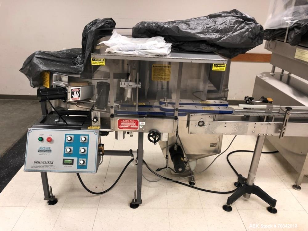 Used- Capsule/Tablet bottling line. Previously filling pharmaceutical tablets at approximately 40 BPM on 30-50 count prescri...