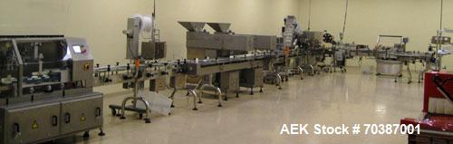 Used Used: CVC Technologies solid dose packaging lines. Three (3) Lines available. Lines consist of a Model CVC 1265 bottle unscrambler capable of speeds up to 150 BPM. Bottle range: 50 to 160 MM in ...