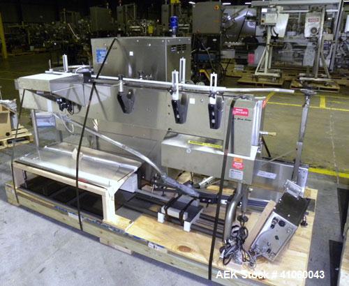 Used Kalish Swiftpack Monocount Tablet/Capsule Filling Line, approximately 60 bottles per minute, consisting of: (1) Kalish 24’’ diameter accumulating table, model 7546, stainless steel construction,...