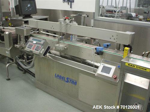 Used Kalish Monocount Packaging Line, consisting of: Kalish packout conveyor, Checkweigher, Kalish Swiftpack Electronic counters (s/n M3137, M2691), a Kalish Labelstar labeler, New England Machinery ...
